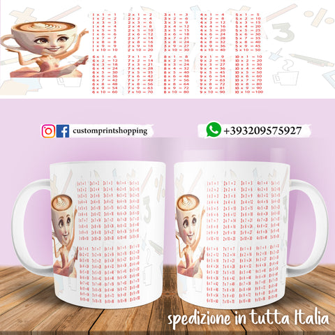 TAZZA TABELLINE BALLERINA CAPPUCCINO