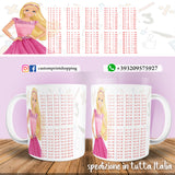 TAZZA TABELLINE BARBIE
