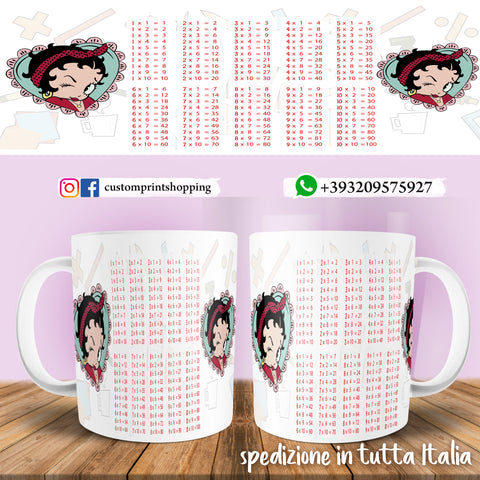 TAZZA TABELLINE BETTY BOOP
