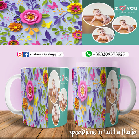 TAZZA I LOVE YOU FOREVER PERSONALIZZATA CON FOTO