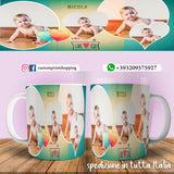 TAZZA LOVE YOU PERSONALIZZATA CON FOTO E NOME