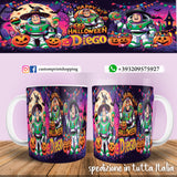 TAZZA  HALLOWEEN CARICATURA BUZZ PERSONALIZZABILE CON NOME