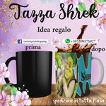 TAZZA SHREK CIUCHINO  PERSONALIZZABILE CON IL TUO NOME
