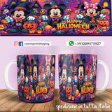 TAZZA  HALLOWEEN CARICATURA DISNEY PERSONALIZZABILE CON NOME