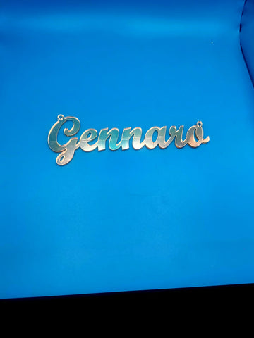 NOME IN PLEXIGLASS PERSONALIZZATO  CON FORI PER APPENDERE