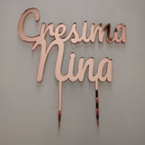 Cake Topper Cresima con Nome Vari modelli