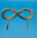 CAKE TOPPER  CON SIMBOLO INFINITO PERSONALIZZATO CON NOMI