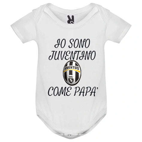 Body Neonato  Sono Juventino come Papà Personalizzato