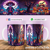 TAZZA  HALLOWEEN CARICATURA LUFFY 2 PERSONALIZZABILE CON NOME