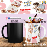 TAZZA BEST DAD IN THE WORLD PERSONALIZZATA CON FOTO E NOME