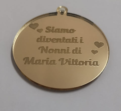 CALAMITA O PORTACHIAVI SIAMO NONNI IN PLEXIGLASS PERSONALIZZATO CON NOME