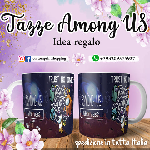 TAZZA AMONG US PERSONALIZZABILE CON IL TUO NOME MOD. (N)