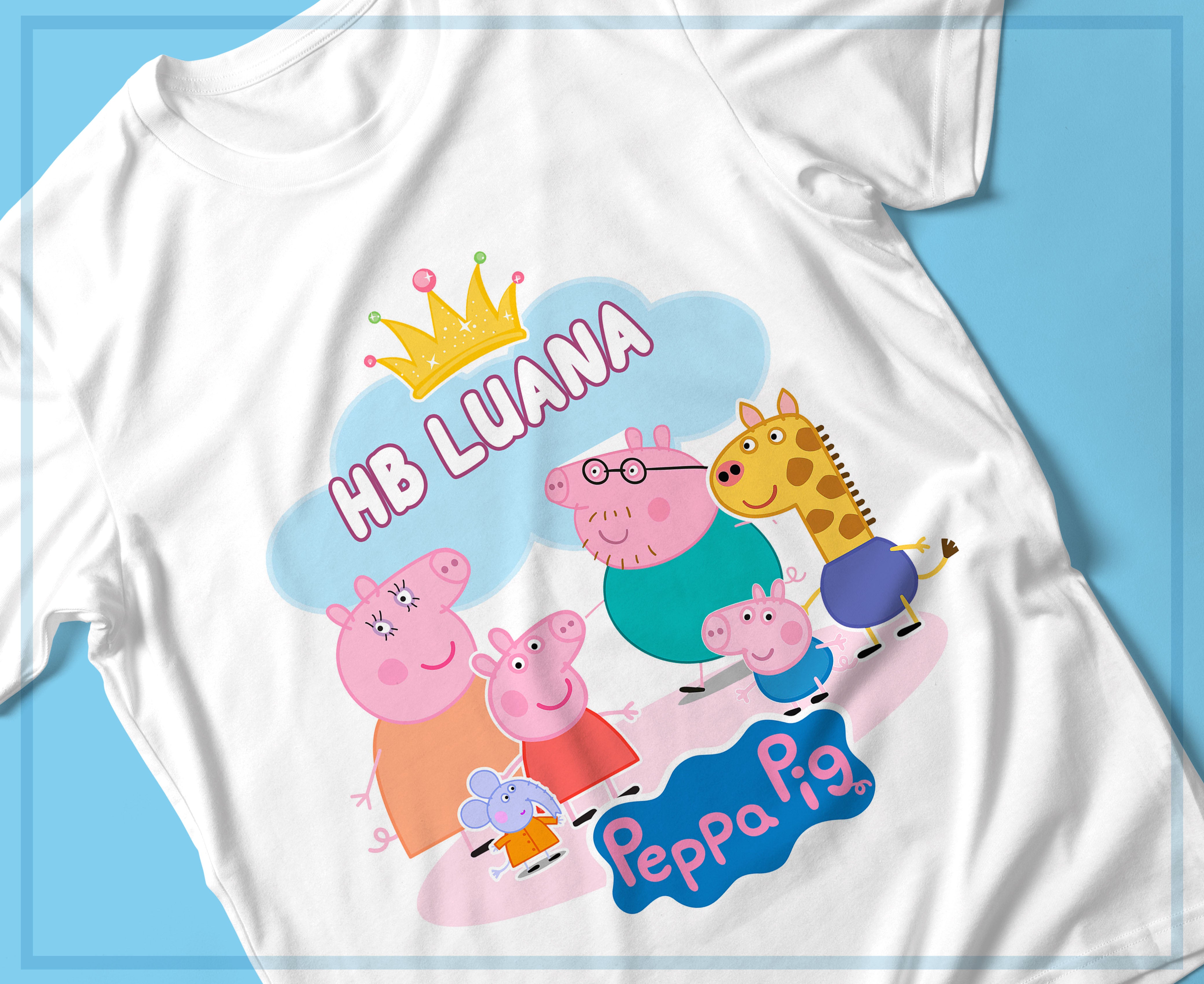 T-SHIRT COMPLEANNO PEPPA PIG PERSONALIZZATE MOD.12