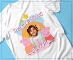 T-SHIRT COMPLEANNO PEPPA PIG PERSONALIZZATE MOD.4