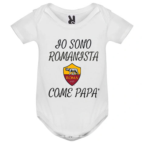 Body Neonato  Sono Romanista come Papà Personalizzato