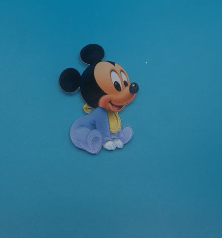 Calamita o portachiavi Topolino in plexiglass personalizzato con foto/immagine e testo