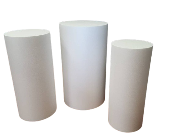 Kit 3 Cilindri In Polistirolo Impilabili - Misure 50x99 Cm, 40x85 Cm, 30x75 Cm Per Torte Monumentali E Scenografie