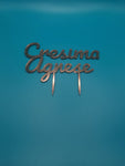 CAKE TOPPER CRESIMA CON NOME PERSONALIZZATO