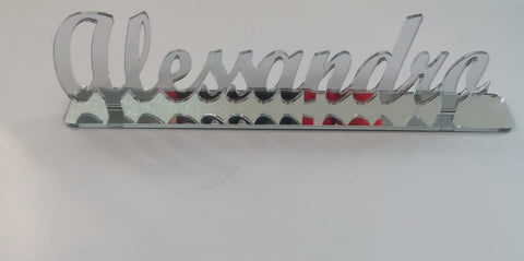 NOME  CON BASE PERSONALIZZATO CON IL TUO NOME  N ACRILICO