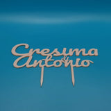 Cake Topper Cresima con Nome Vari modelli