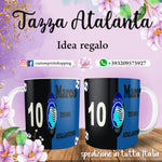 TAZZA TIFOSO ATALANTA PERSONALIZZATA CON NOME E NUMERO
