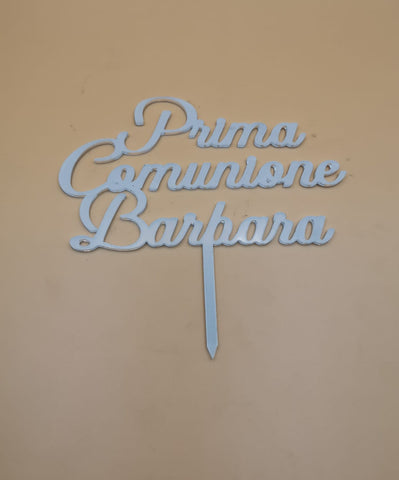 CAKE TOPPER  PRIMA COMUNIONE PERSONALIZZATO CON IL TUO NOME (Copy)