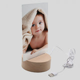 Lampada con Base LED LEGNO con Plexy   Personalizzata con foto