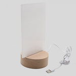 Lampada con Base LED LEGNO con Plexy   Personalizzata con foto