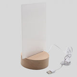Lampada con Base LED LEGNO con Plexy   Personalizzata con foto