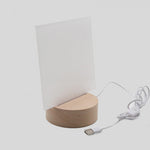 Lampada con Base LED LEGNO con Plexy   Personalizzata con foto