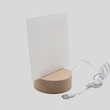 Lampada con Base LED LEGNO con Plexy   Personalizzata con foto