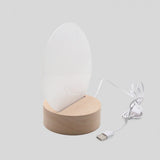 Lampada con Base LED LEGNO con Plexy forma tonda   Personalizzata con foto