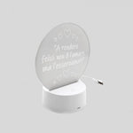 Lampada con Base LED con Plexy   Personalizzata con foto &/o testo
