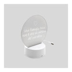 Lampada con Base LED con Plexy   Personalizzata con foto &/o testo