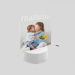 Lampada con Base LED con Plexy  Multicolor Mamma Personalizzata con foto &/o testo