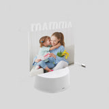 Lampada con Base LED con Plexy  Multicolor Mamma Personalizzata con foto &/o testo