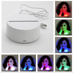 Lampada con Base LED con Plexy  Multicolor forma tonda Personalizzata con foto
