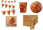 "Kit Completo per Feste a Tema Basket - Bicchieri, Piatti  Tovaglioli Tovaglia Festone" 40 BAMBINI