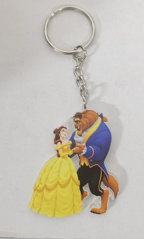 CALAMITA O PORTACHIAVI LA BELLA E LA BESTIA IN PLEXIGLASS