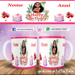 Tazza Happy Birthday Personalizzata   con nome ed anni. mod.1