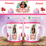 Tazza Happy Birthday Personalizzata   con nome ed anni. mod.1