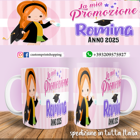 TAZZA PROMOZIONE PERSONALIZZATA COL NOME E ANNO MOD.1