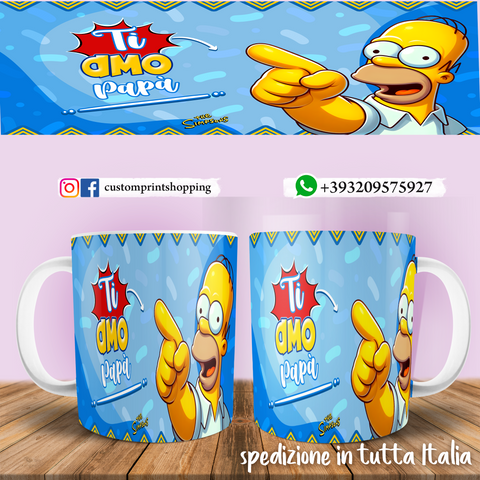 TAZZA PAPA' HOMER SIMPSON PERSONALIZZATA MOD.2