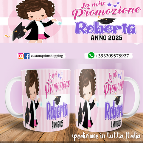 TAZZA PROMOZIONE PERSONALIZZATA COL NOME E ANNO MOD.2