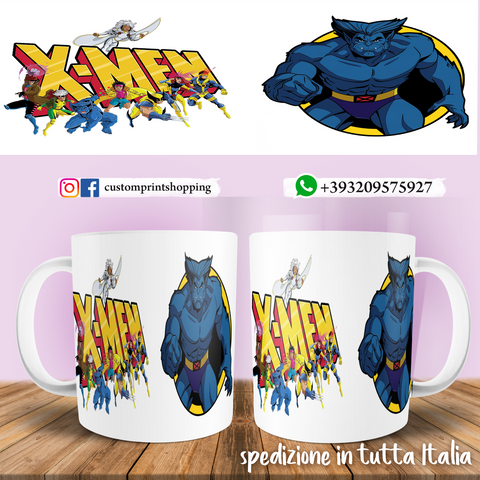 TAZZA MARVEL XMEN  PERSONALIZZABILE CON IL TUO NOME MOD.3