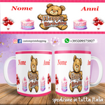 Tazza Happy Birthday Personalizzata   con nome ed anni. mod.4