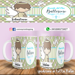 TAZZA  BATTESIMO PERSONALIZZATA CON NOME E DATA MOD.5