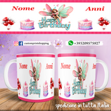 Tazza Happy Birthday Personalizzata   con nome ed anni. mod.5