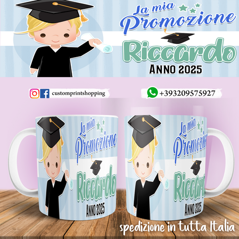 TAZZA PROMOZIONE PERSONALIZZATA COL NOME E ANNO MOD.6