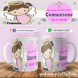 TAZZA  PRIMA COMUNIONE PERSONALIZZATA CON NOME E DATA MOD.6